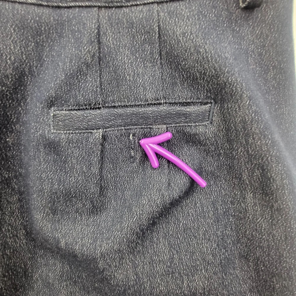 Talbots Stretch Pants Womens Size 16 Blue Pockets **Flaw** - Picture 11 of 11